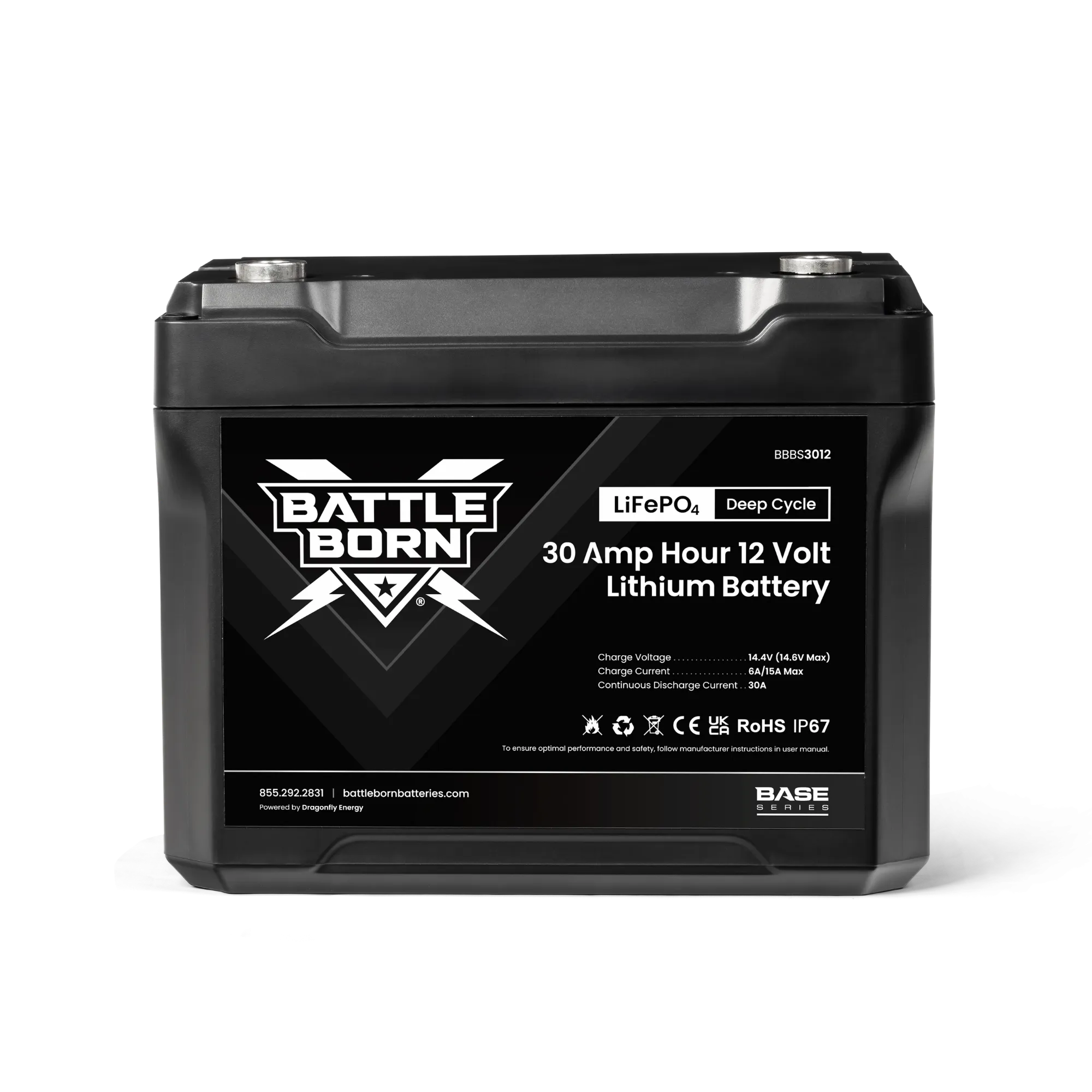 Battle Born 30Ah 12V LiFePO4 Deep Cycle Battery | Base Series — official product photo