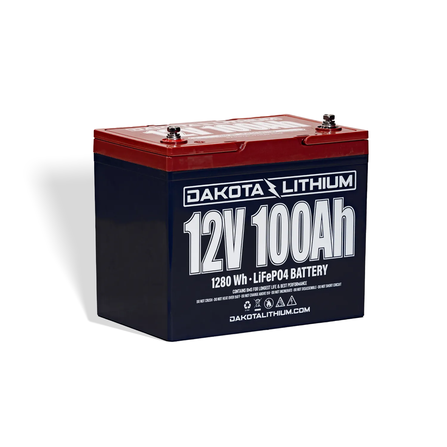 12V 100Ah Deep Cycle Heated LiFePO4 Battery — official product photograph